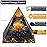 Hopeseed Orgone Pyramid for Positive Energy, Orgonite Citrine&Blue Sandstone Stones Healing Crystals Pyramid for Reduce Stress Chakra Reiki Healing Meditation Attracts Lucky and Success