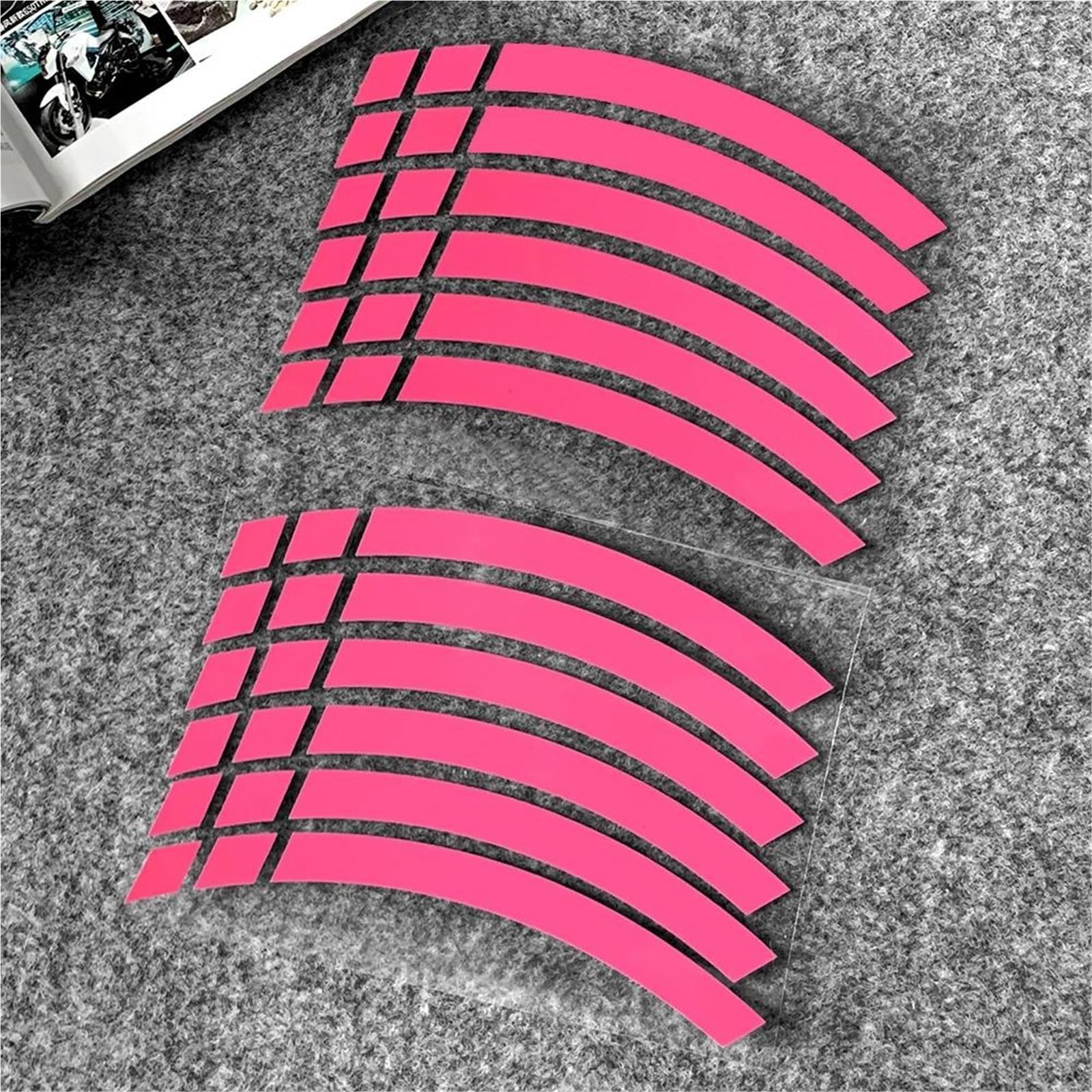 Motorcycle Decal Sticker Reflective Motorcycle Wheel Sticker Hub Inner Decals Rim Stripe Tape for H-onda PCX 125 PCX125 PCX-125(Pink)