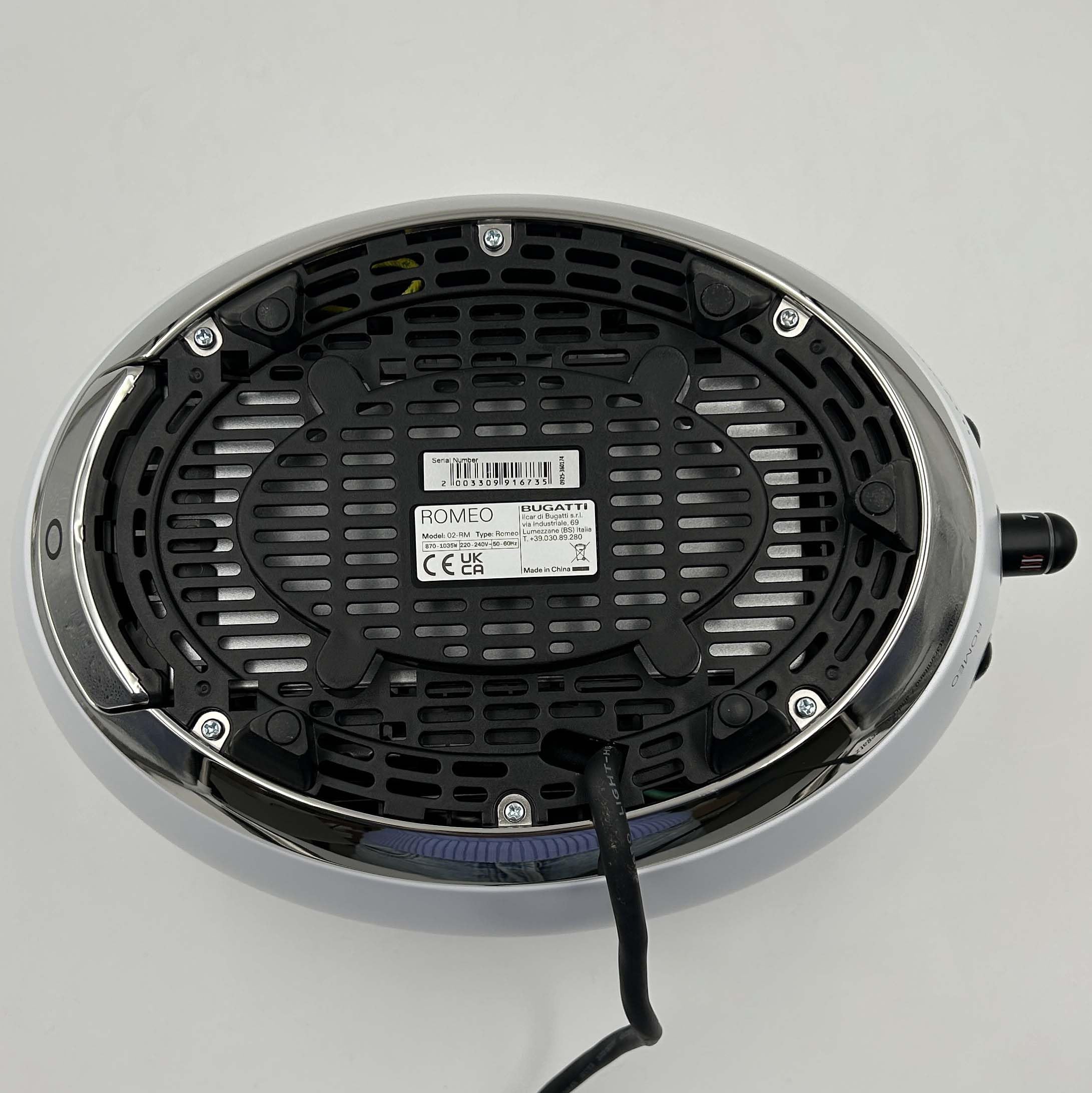 BUGATTI Romeo, tostapane multifunzione in acciaio inox, 7 livelli di rete, 4 funzioni, pinze non incluse, 870-1035 W (bianco opaco)