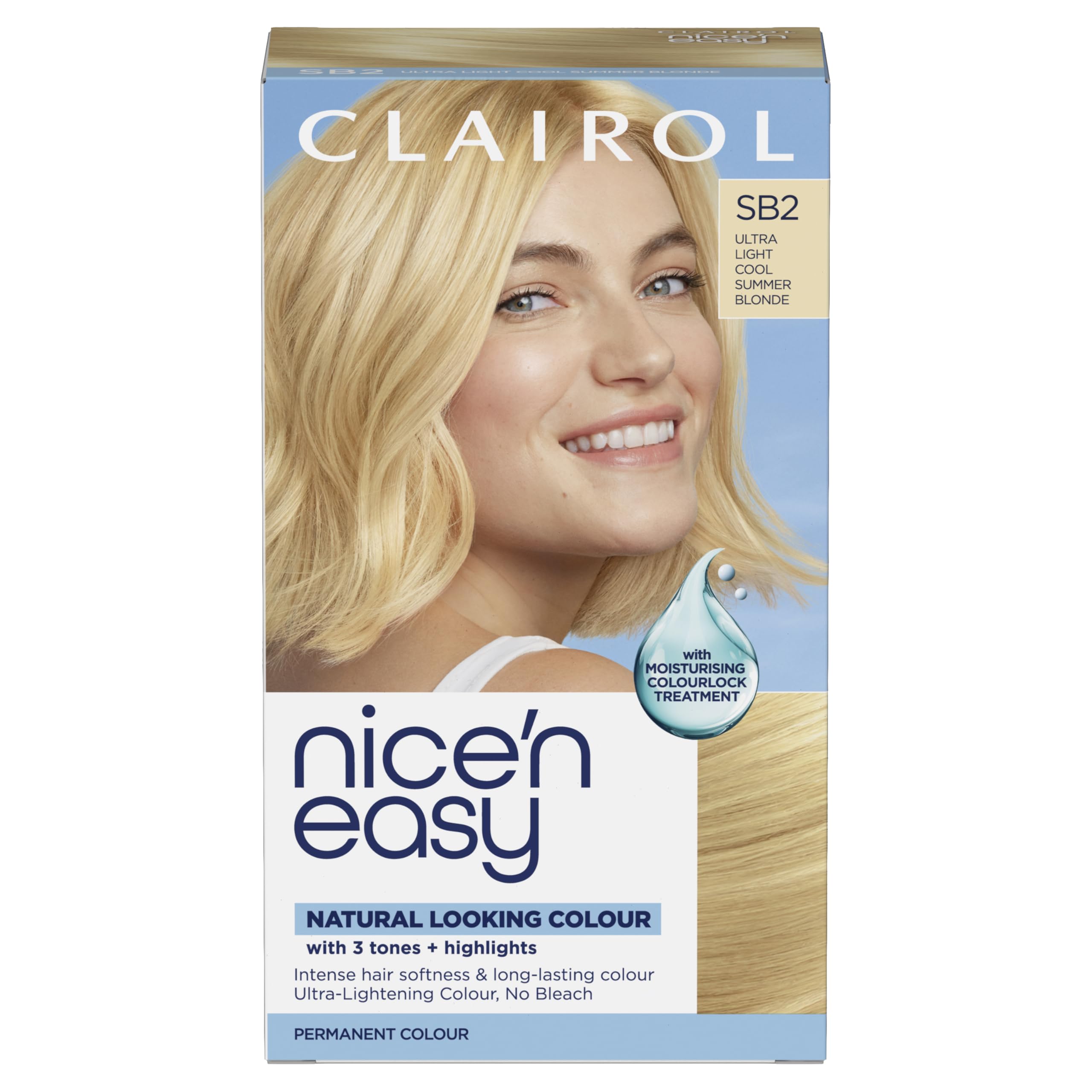 Clairol Grey Nice'n Easy Permanent Hair Dye Ultralight Cool Summer Blonde 1 Kit