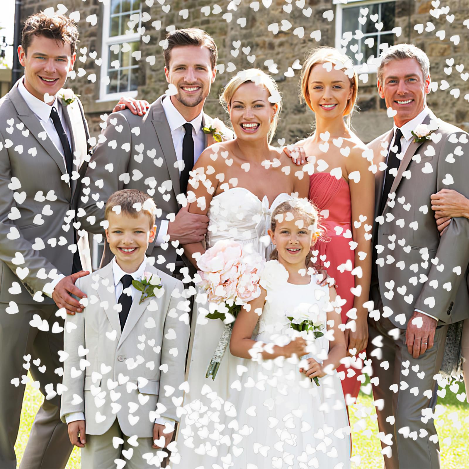 Sparacoriandoli Bianchi 12 Tubi Cannoni Sparacoriandoli Per Matrimonio - Lunghezza 60 Cm, Per Uso Interno Ed Esterno, Effetto Festa Tubi Coriandoli