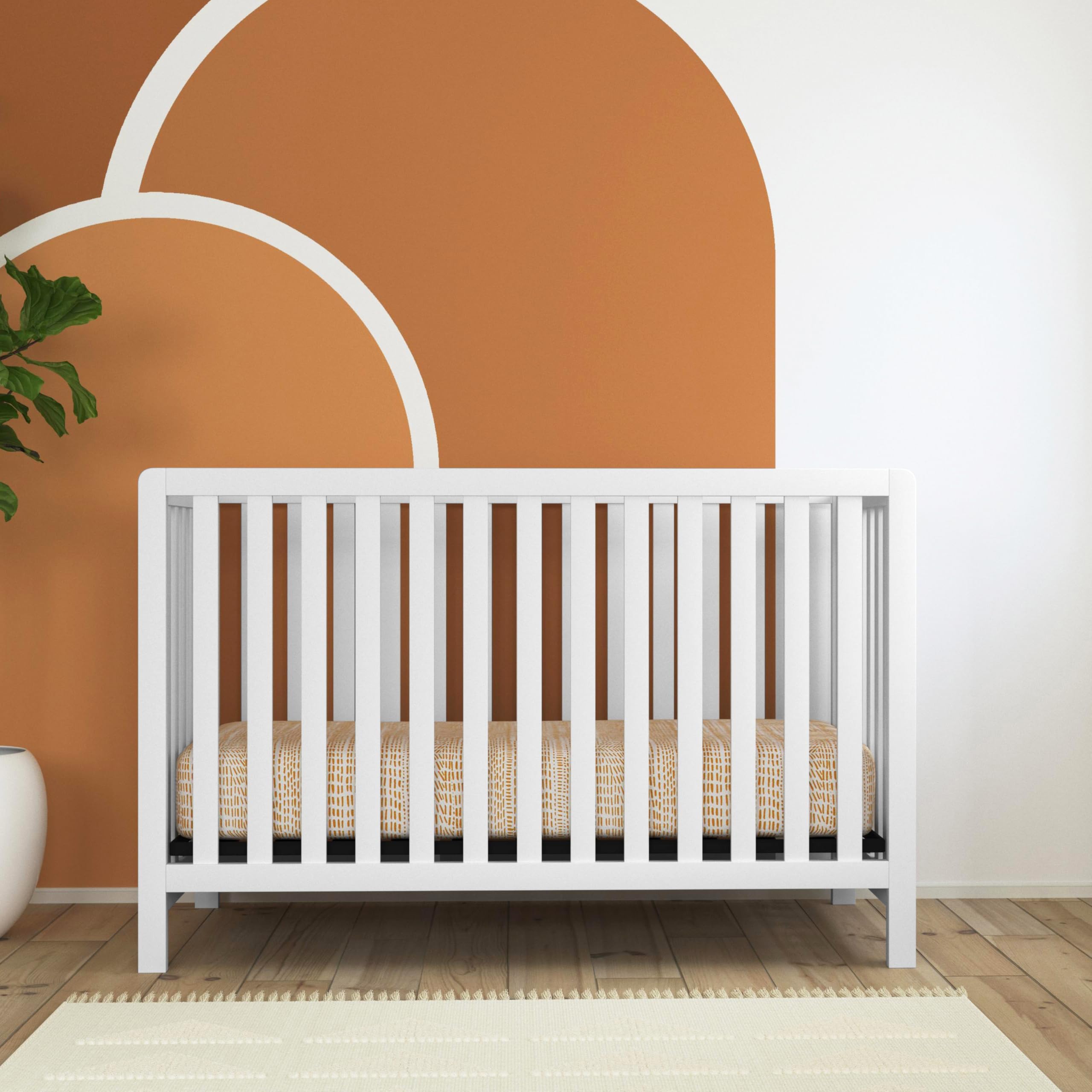 Photo 1 of Carter’s by Davinci Colby 4-in-1 Convertible Baby Crib - GREENGUARD Gold Certified Convertible White Baby Crib to Toddler Bed, Daybed, Full-Size Bed, Easy to Assemble - 4 Adjustable Mattress Heights