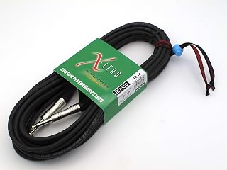 X-LEAD IC70GD100BK GOLD series, Professional Instrument cable - Jack to Jack - Original INCO connectors - X-LEAD safe cable: included for free - MADE IN ITALY by INCO - (10 m, black)