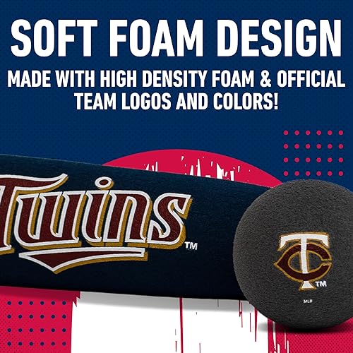 Miniatura 64 de Franklin Sports MLB Bate de béisbol de espuma jumbo + juegos de pelotas, bates de béisbol de espuma de gran tamaño para niños + pelotas de béisbol