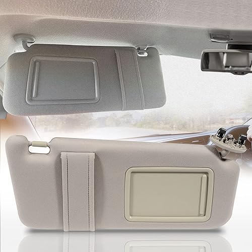 Miniatura 6 de SCITOO Conjunto de visera solar para el lado derecho del pasajero, color beige, para Toyota Camry sin techo corredizo (74320-06780-E0)