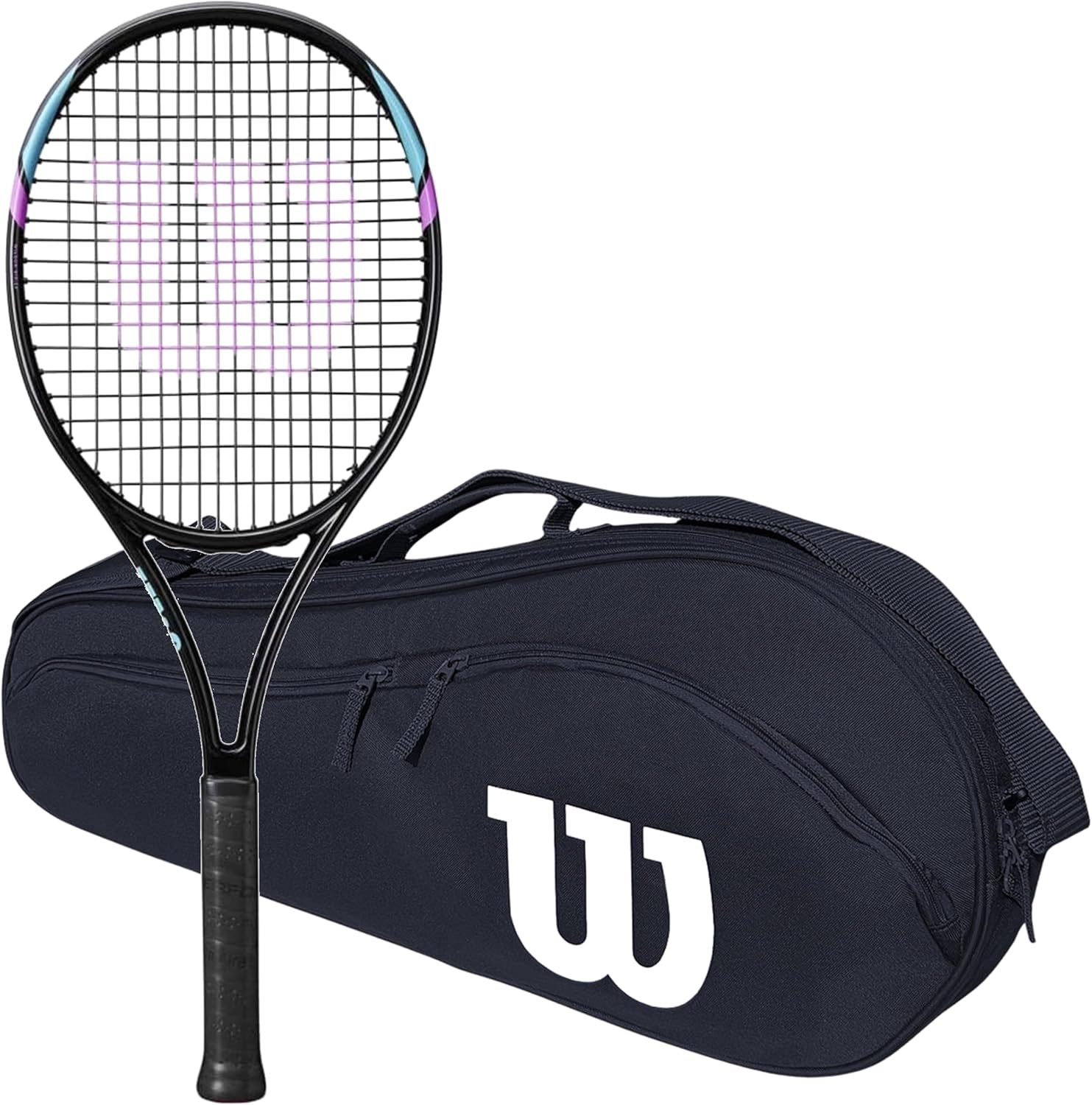 Wilson Six LV Tennis Racquet Bundled with a Wilson Advantage 2.5 Tennis Bag or Backpack