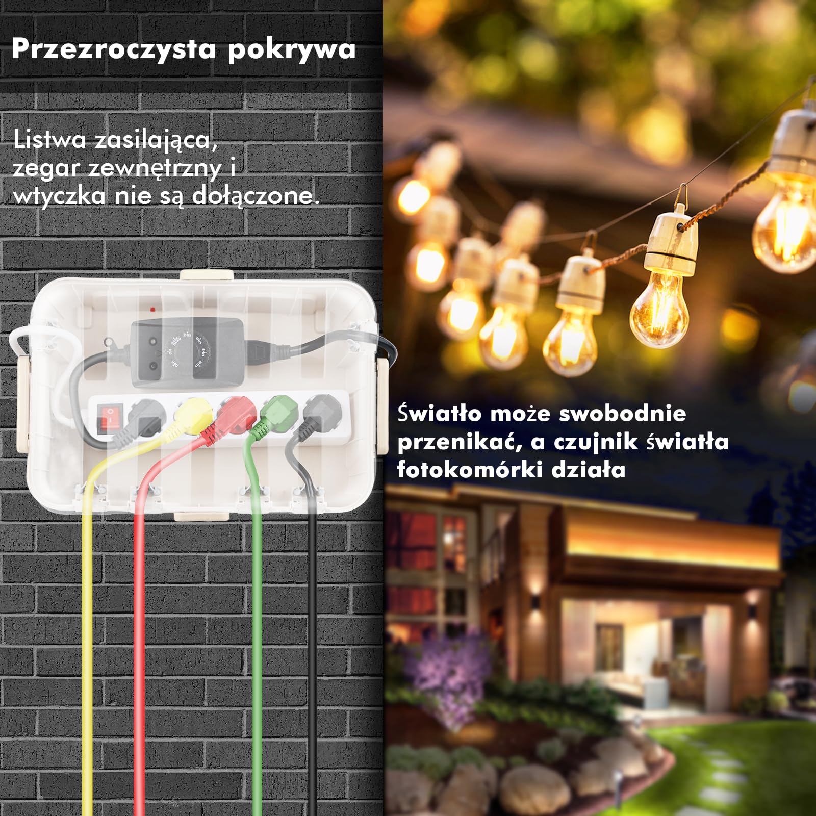 RESTMO Bardzo duża wodoszczelna skrzynka na kable, IP54 użytku na zewnątrz