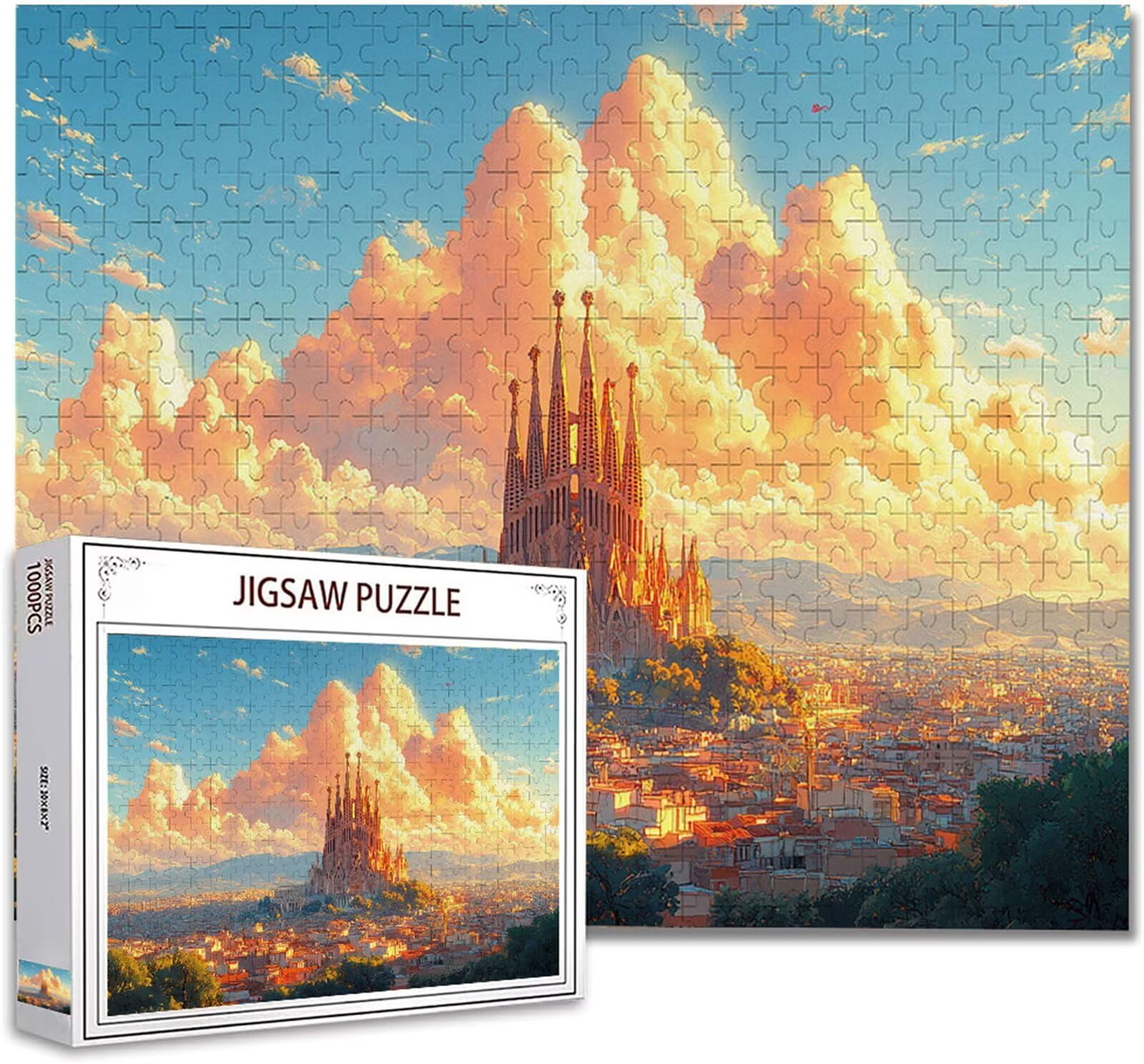 Puzzle 2000 Piezas Adultos Paisaje Puzzle Imposible Rompecabezas Pieza De Madera Jigsaw Un Rompecabezas Desafiante, Uegos Rompecabezas para Toda La Famili Regalo Hombres Mujeres 70.5X99.5cm R-28