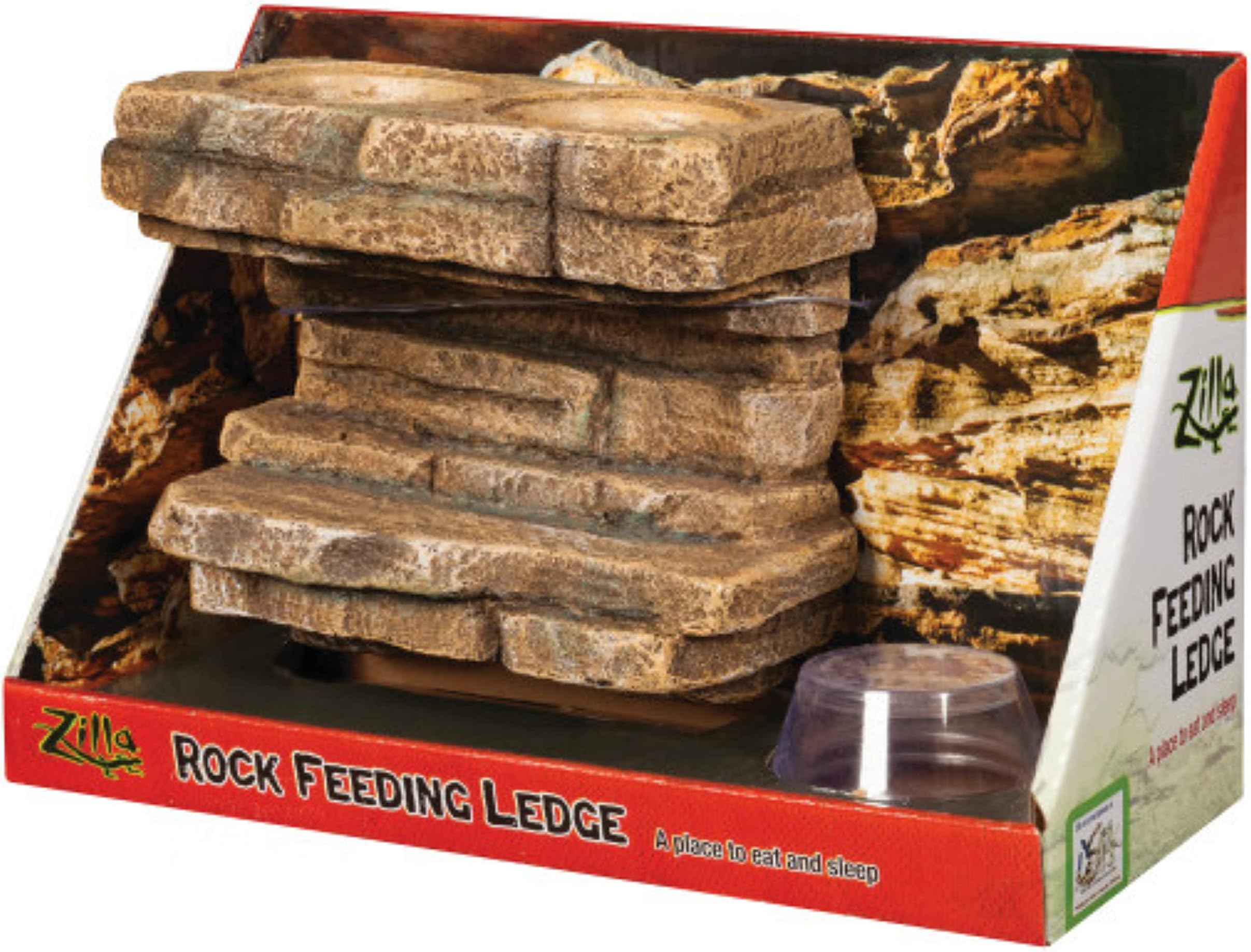 ZILLA Vertical Décor Rock Feeding Ledge 10.5 x 4.625 x 7