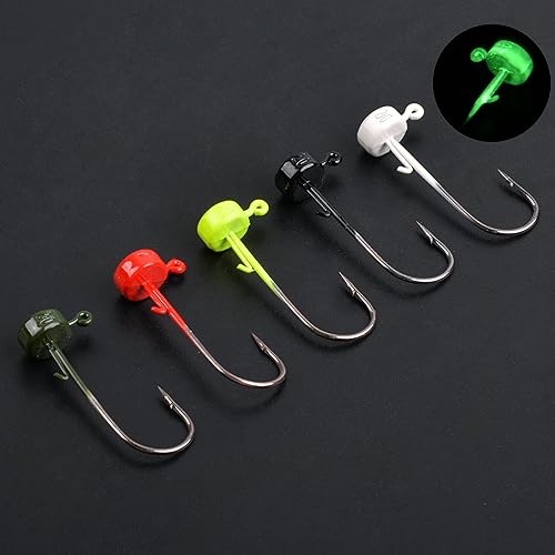 Miniatura 7 de Ned Rig - Kit de cabezas de calar, 25 piezas de anzuelos Ned Rig Cebos, cabezas de plantilla de hongos finos, anzuelos de pez de pesca, cabezales de