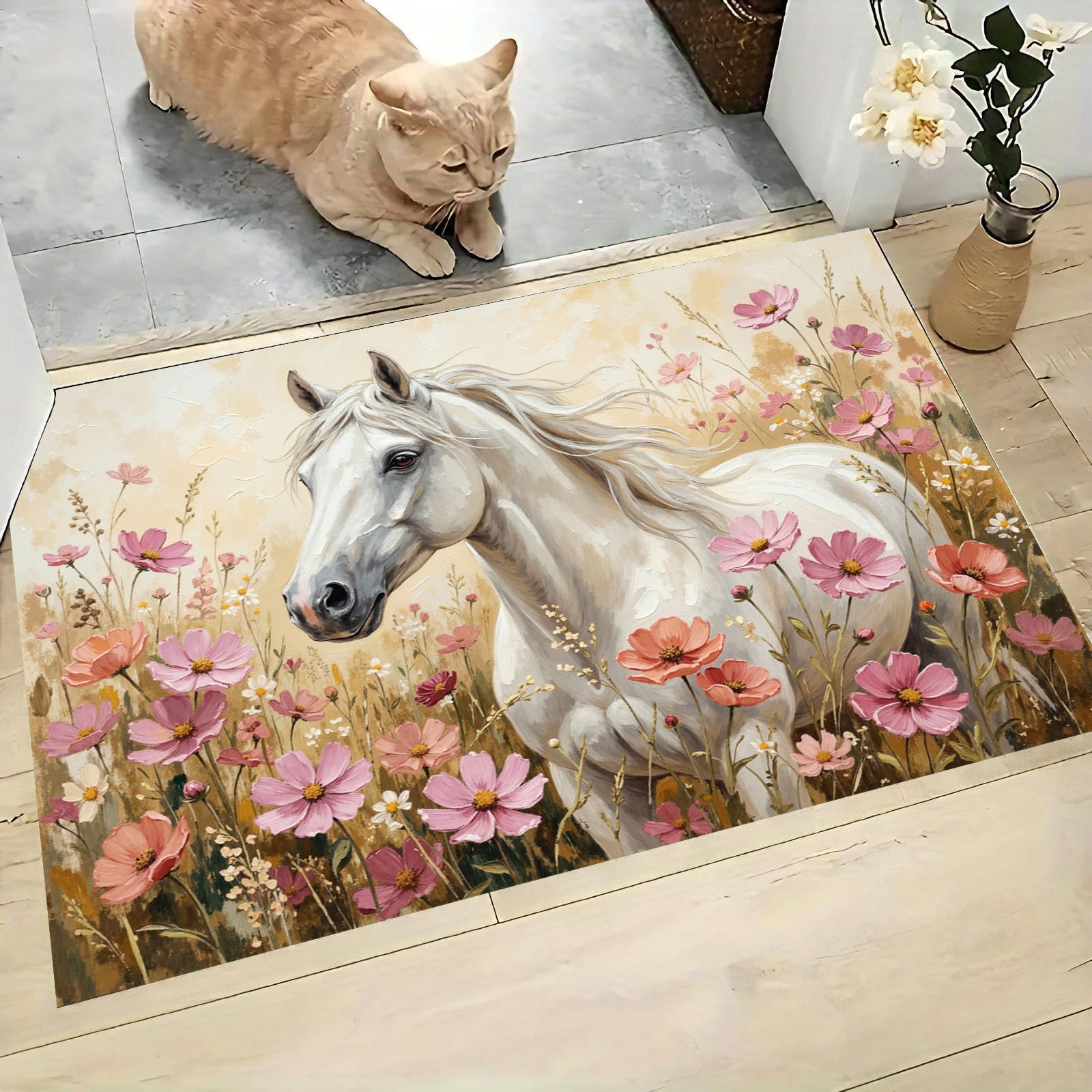 Paillasson Entrée 40x60 Antidérapant | Tapis Lavable pour Cuisine
