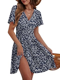 MixShe Sundresses for Women 2025 Floral Summer Elegant Beach Classy Fashion Casual Outfit Plus Size - Amazon product rated Grade A