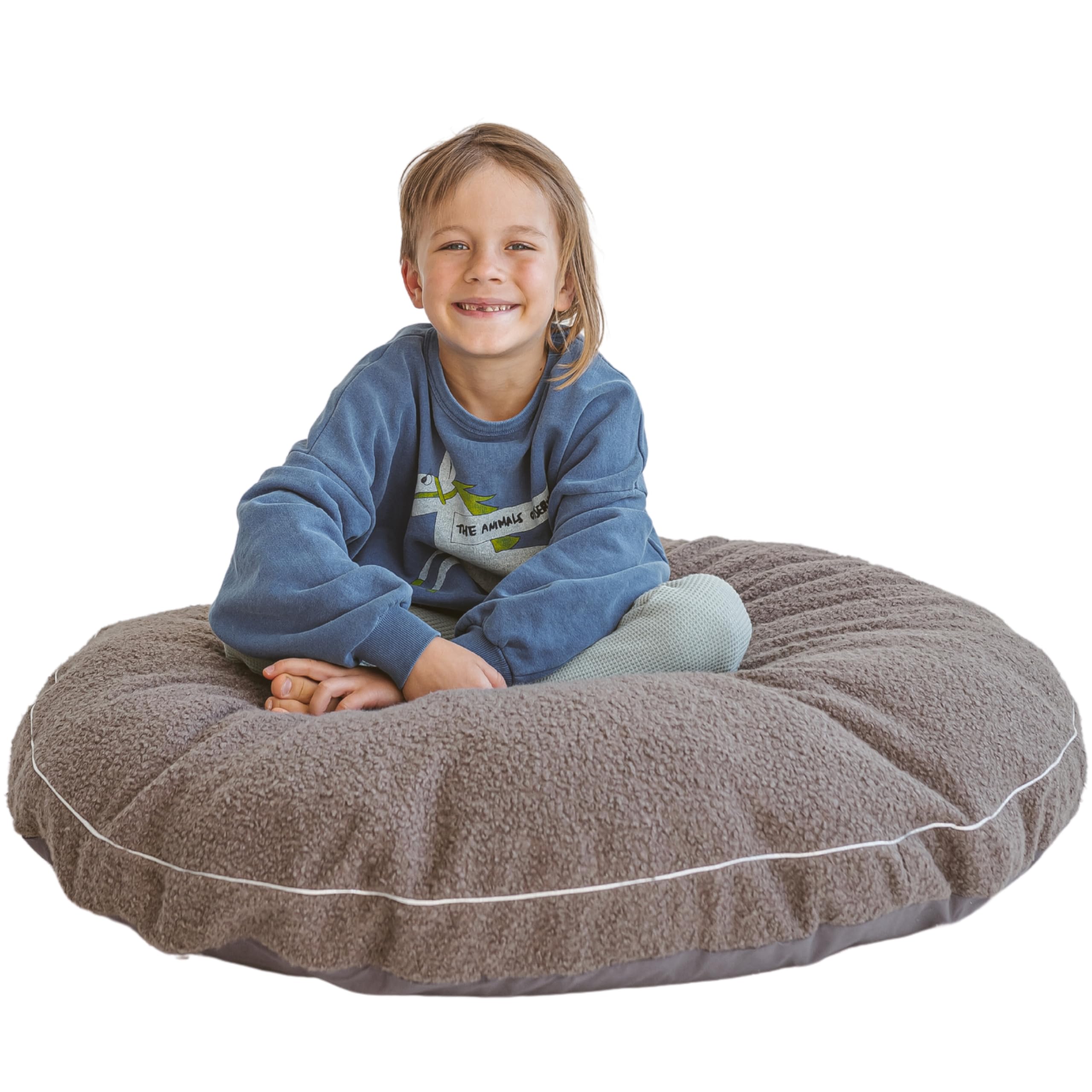 Coussin De Sol Large MINICAMP 100 Cm - Pouf Ultra-doux, Housse Coton Lavable, Pour Enfants, Lecture, Jeu (rose)