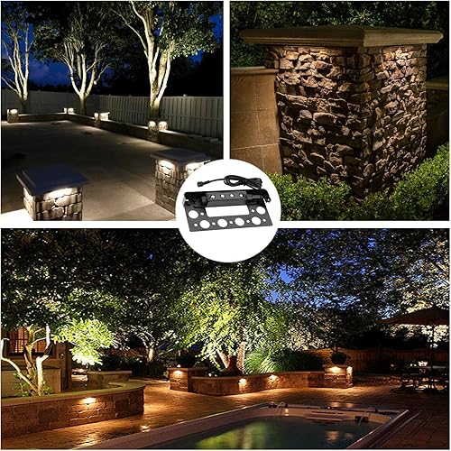 Miniatura 2 de RNEHON - Luz de pavimentadora de iluminación de paisaje duro de 7 pulgadas, paquete de 4 luces de pared de contención, tira de luz reemplazable, luz