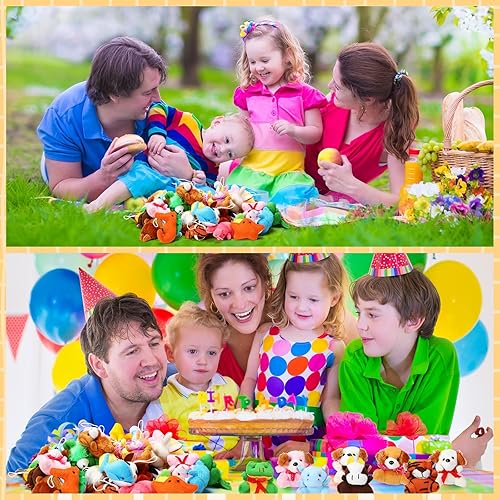 Miniatura 5 de Paquete de 300 mini animales de peluche de Navidad a granel, surtido de pequeños llaveros de felpa para niños, cumpleaños, intercambio de San