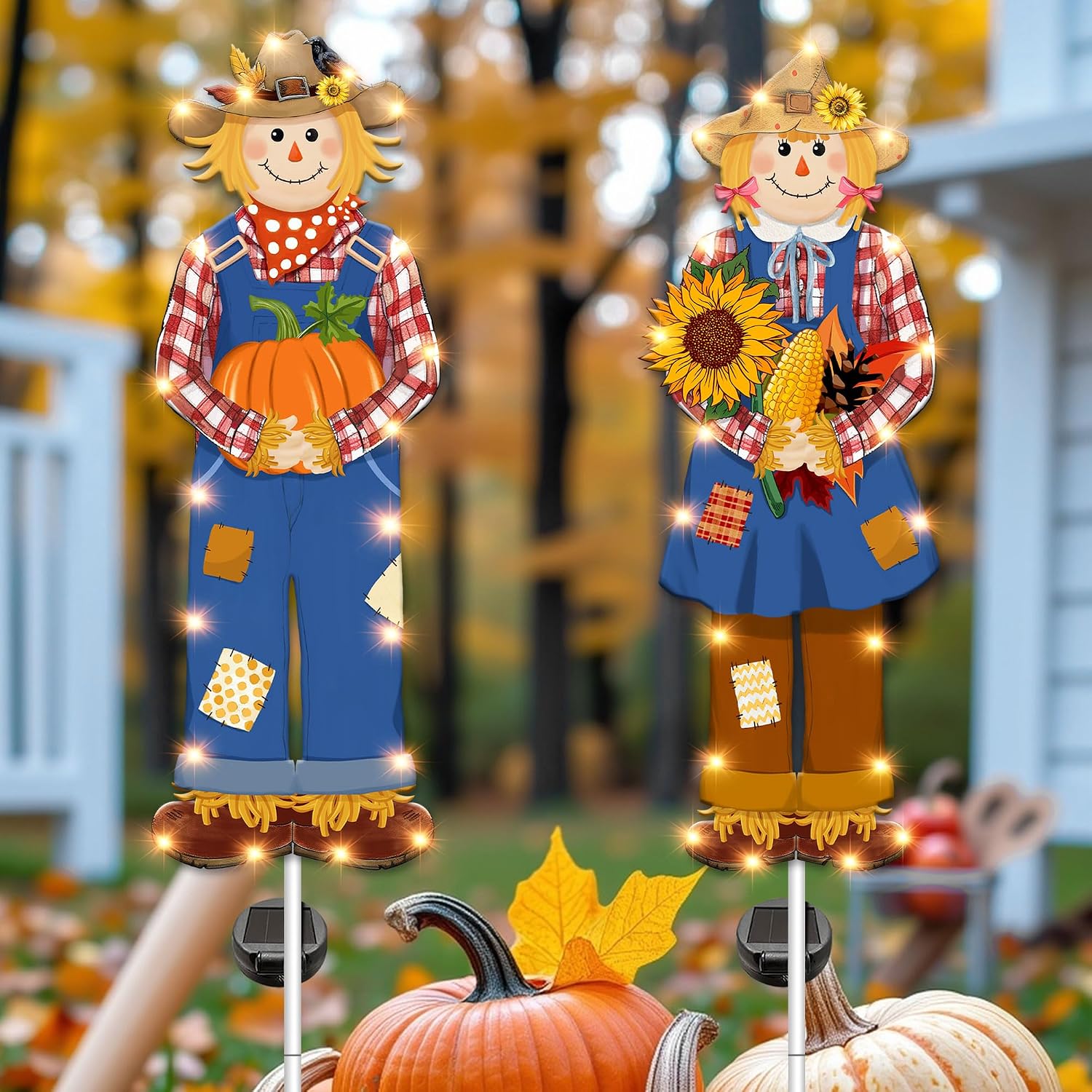 Amazon.com: Hexagram Fall Decorations Outdoor for Home, Metal Fall Yard