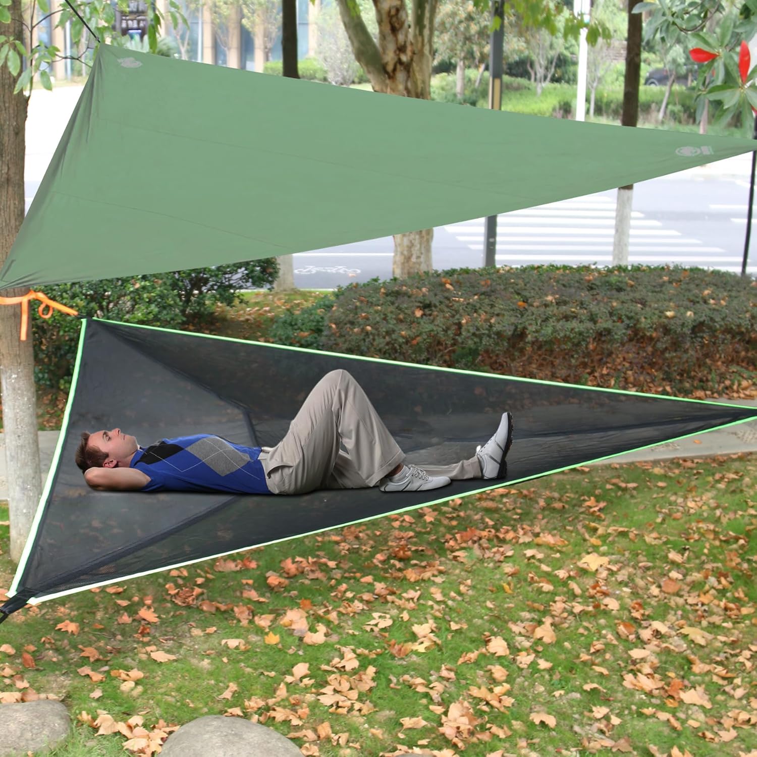 13ft Waterproof Triangle Sun Shade Sail for Outdoor Patio, Hammock Canopy & Backyard Shade – UV-Resistant, Durable Polyester Triangle Shade Sail for Garden, Deck, and Patio Covers (13'x13'x13')