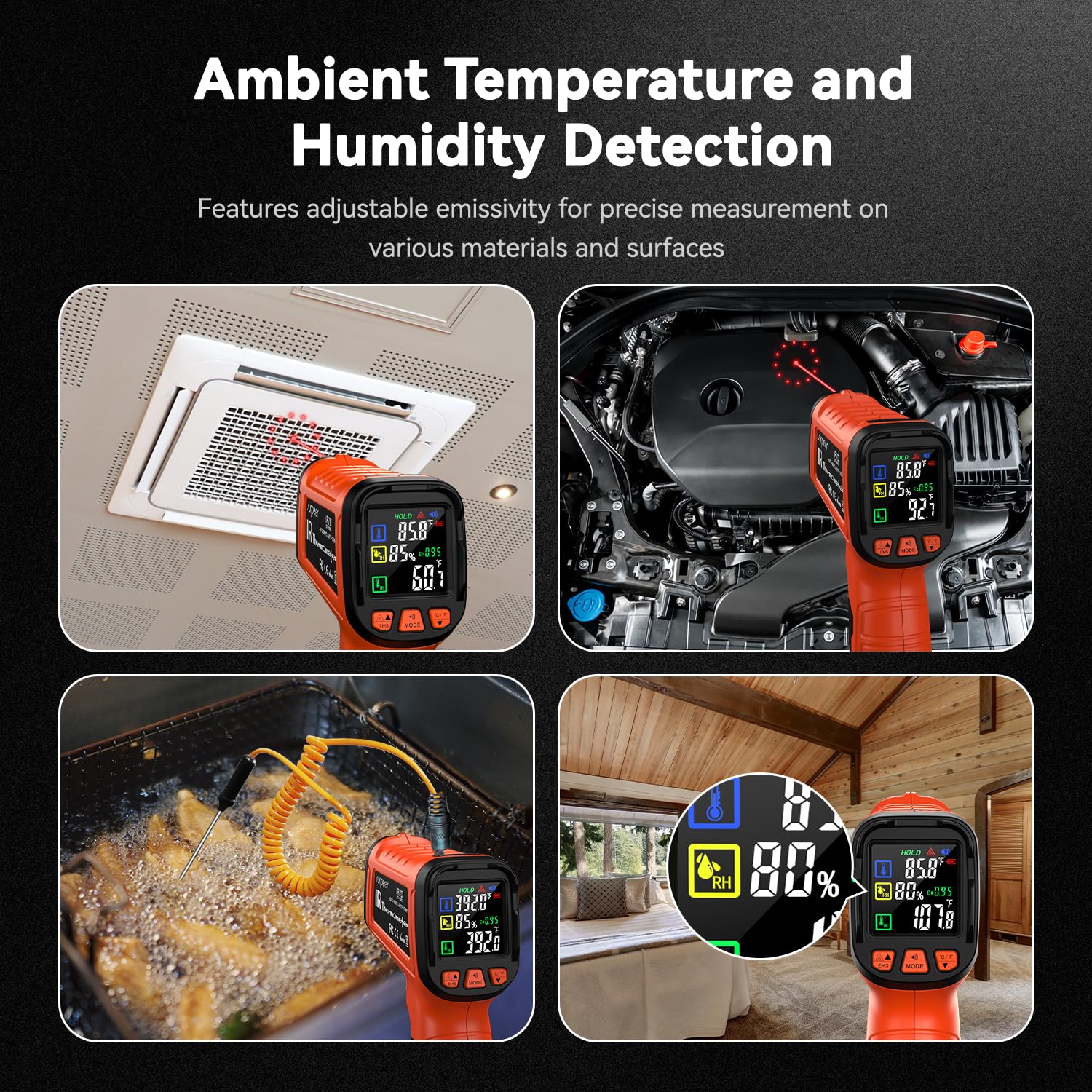 Infrared Thermometer Temperature Gun 2732°F 50:1 Pyrometer — Amazon image 6