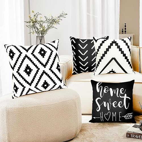 Miniatura 8 de Juego de 4 fundas de almohada decorativas de 12 x 20 pulgadas, fundas de almohada azules para sofá, sala de estar, dormitorio, automóvil, estilo