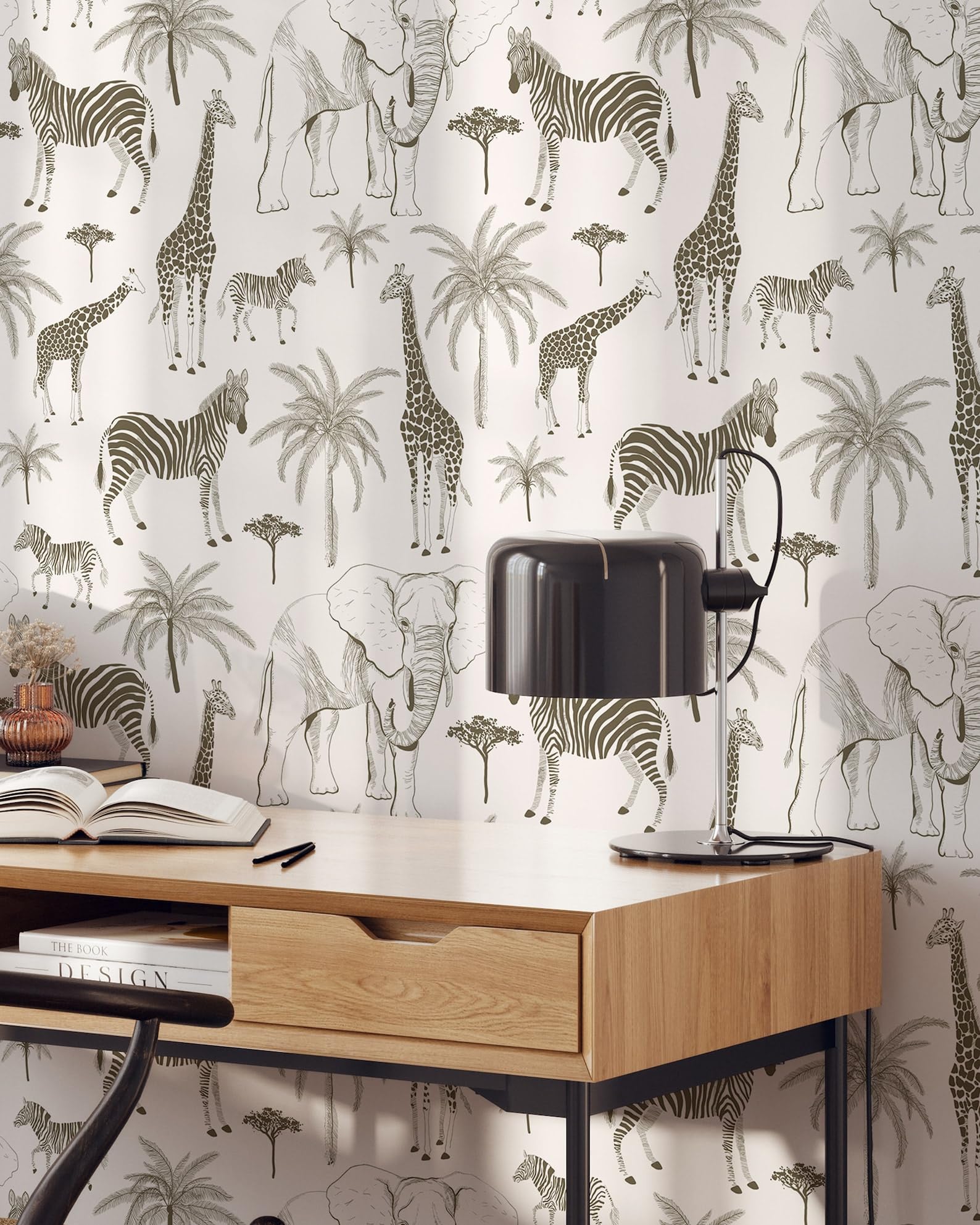 Coloritto Safari Animals Peel and Stick Wallpaper | Removable
