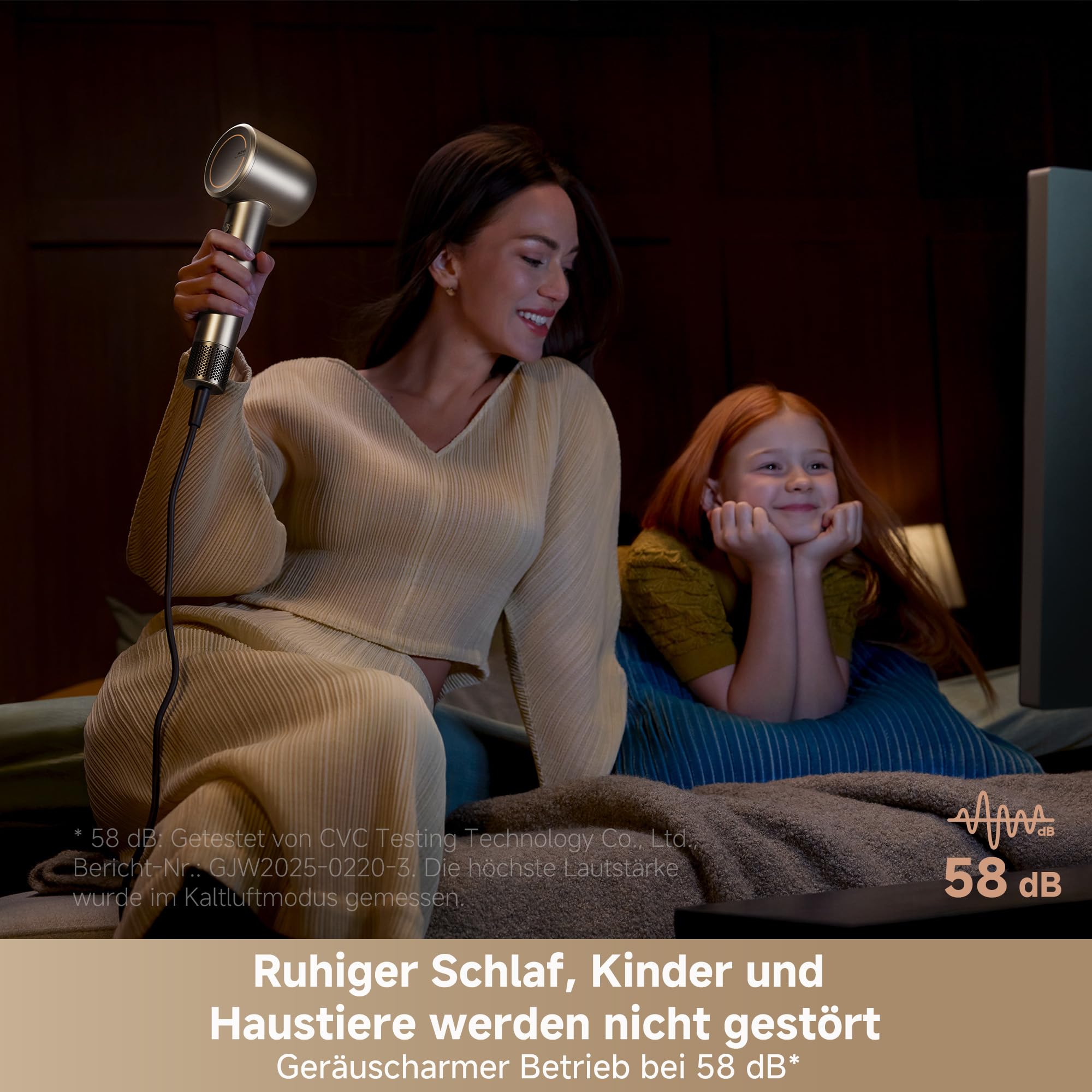 MOVA Shine 10 Haartrockner, schnelle Trock. m. Moisture Caring Tech, bürstenl. Motor m. 110.000 U/min, leise, Plasma-Ionen-Pflege, Konzentrator, NTC 1.000 t/s Wärmeregul., für zu Hause, Salon, Reisen