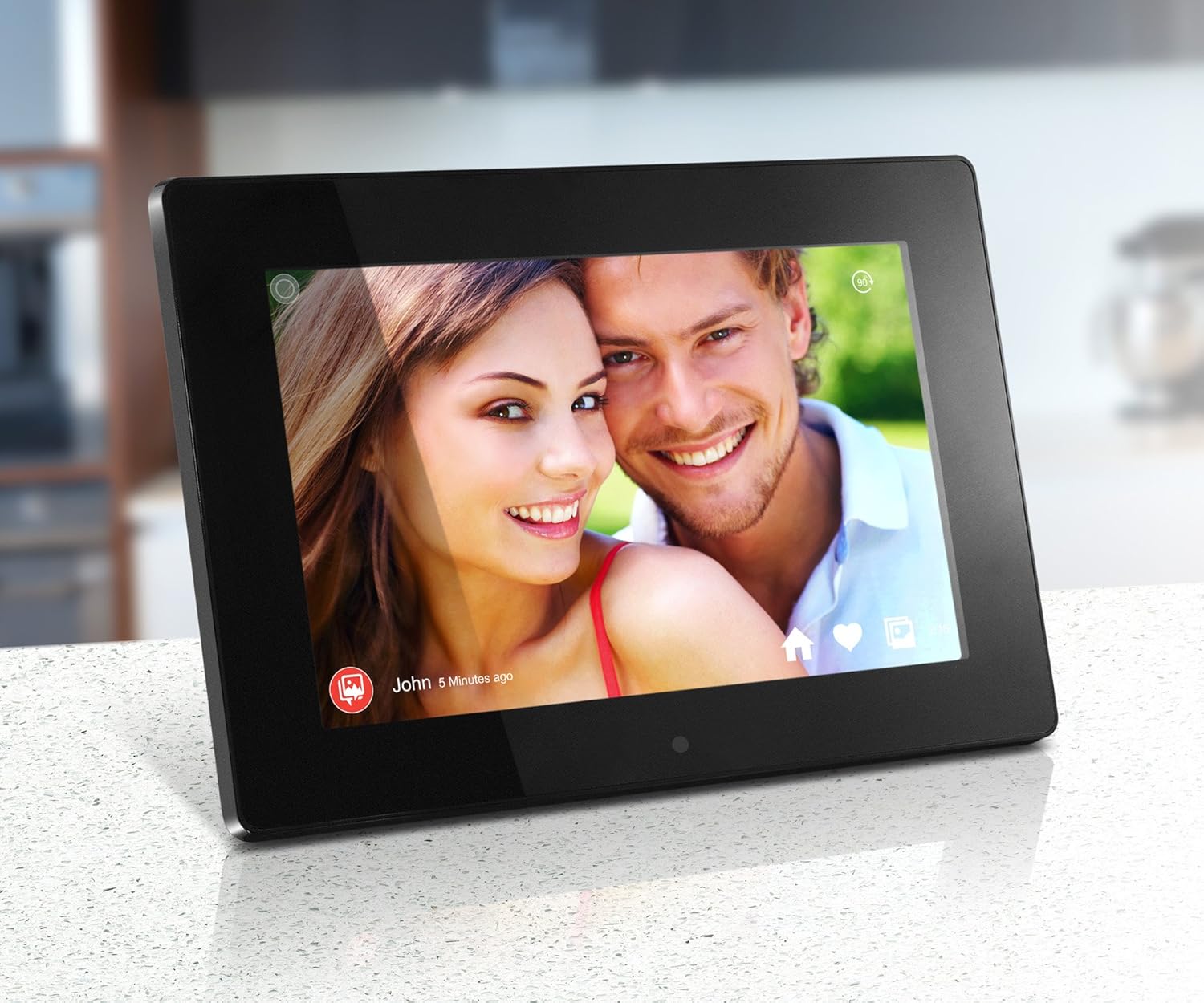 Aluratek 10" WIFI Digital Photo Frame w/ Touchscreen IPS Display, 32GB Mem, 1280 x 800 Res, Easy Setup to Share Photo/Video Wirelessly from Anywhere - AWDMPF110F