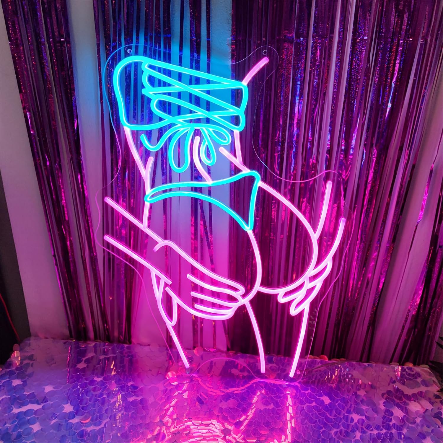Neon Sign Lady Back Neon Sign for Wall Decor,Led Signs,Sexy Lady Decoration Neon Lights for Party Family Wall Decor Cute Woman Neon Signs Gift Engagement Birthday Wedding Party Size:60*43.5cm
