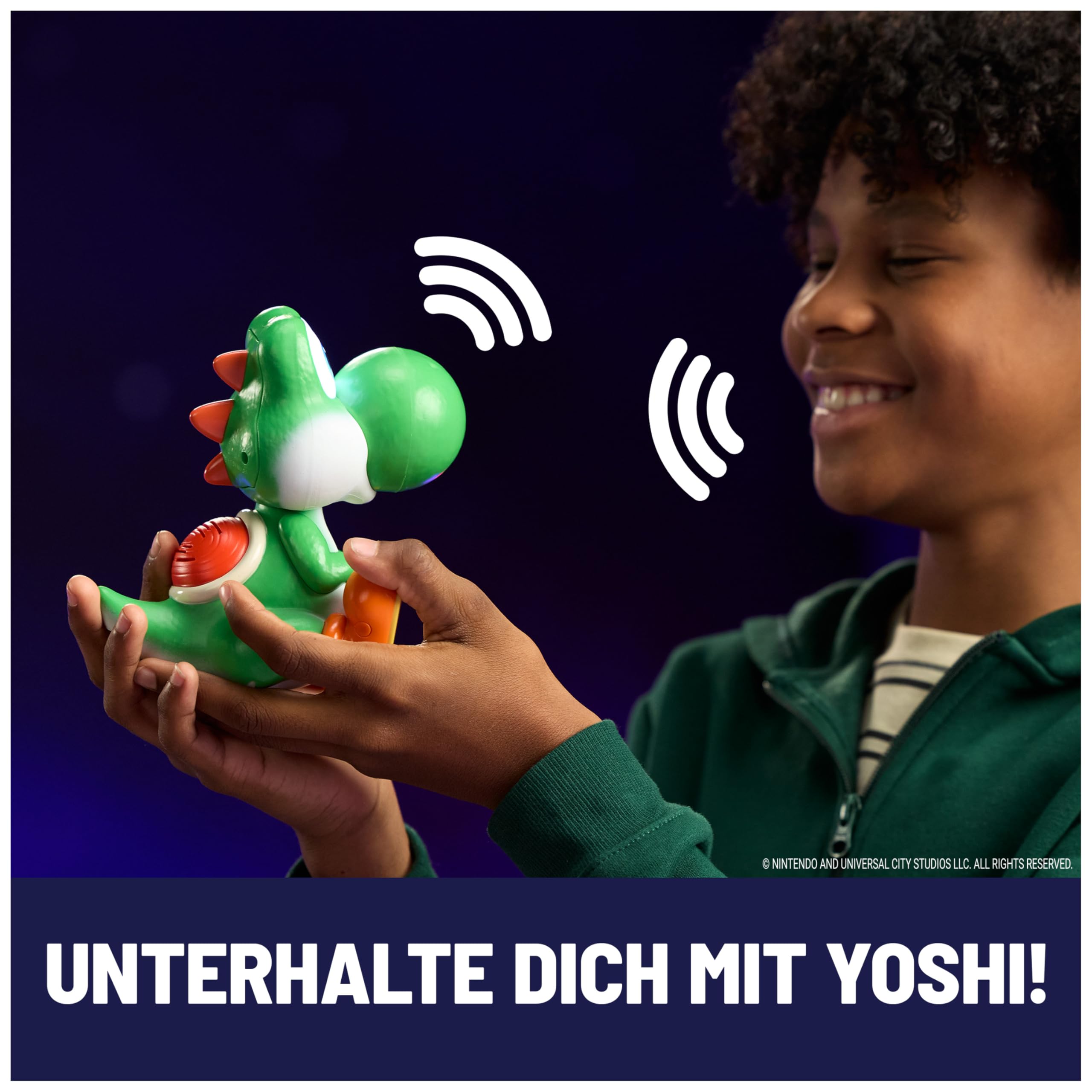 Super Mario Galaxy Movie Hatchin' Yoshi im Ei, ab 4 Jahren | Schlüpft selbst aus dem Ei | Spricht & antwortet | Licht & Sound | Reagiert auf Berührungen | Interaktive Sammelfigur
