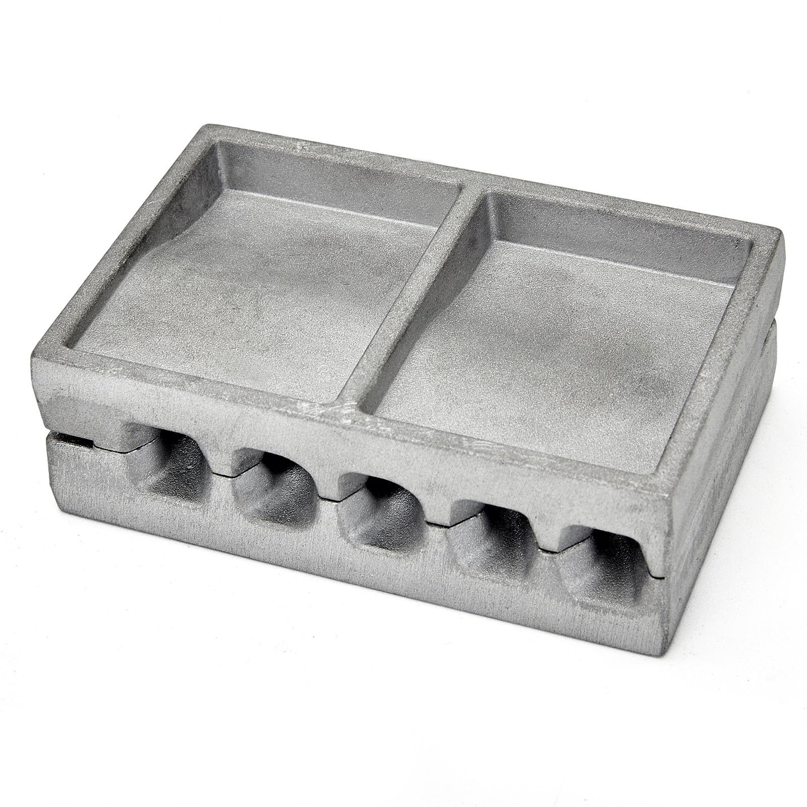 Molde para Fregadero de Banco con Hoja de Plomo de 1 kg | Moldes de peso de pesca con 5 cavidades de molde, 1 onza, 2 onzas, 85 g, sin mango