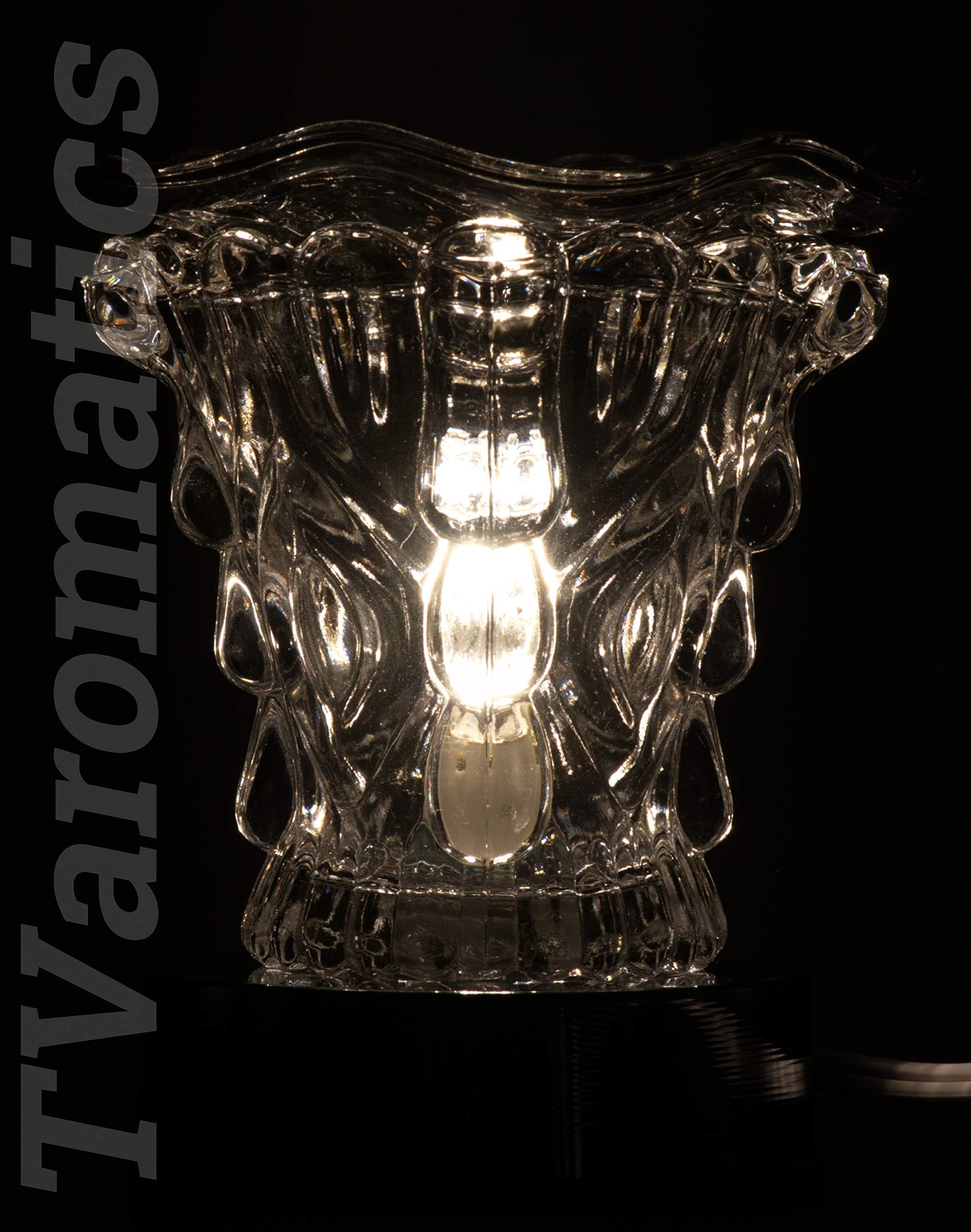 Clear Flared Glass Lite-Touch Electric Aroma Lamp Oil and Wax Tart Warmer