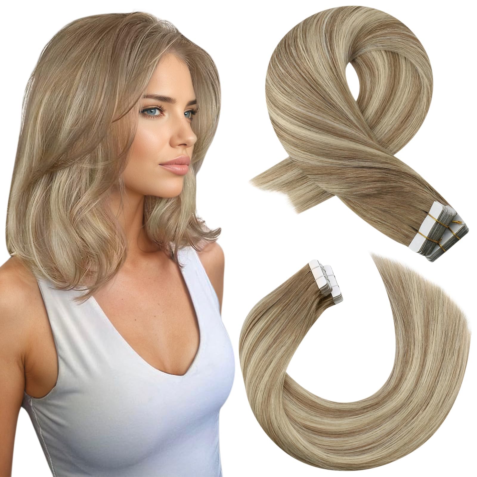 Moresoo Extension Biadesive Capelli Veri Invisibili #8/22/8 30cm 30g 20pz