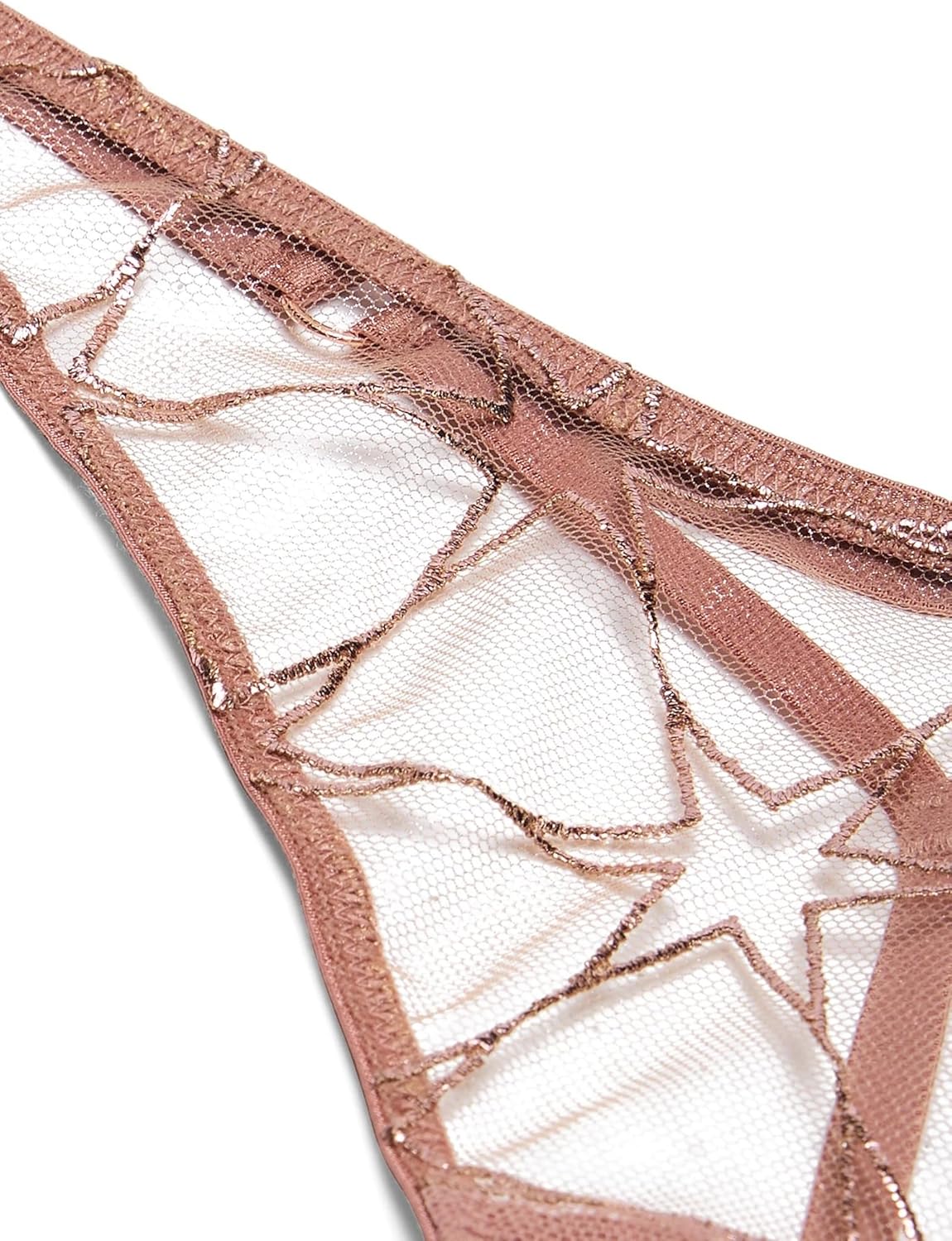 Victoria's Secret Very Sexy Stardust Embroidery High-Leg V-String Panty Color Gold New - Image 4