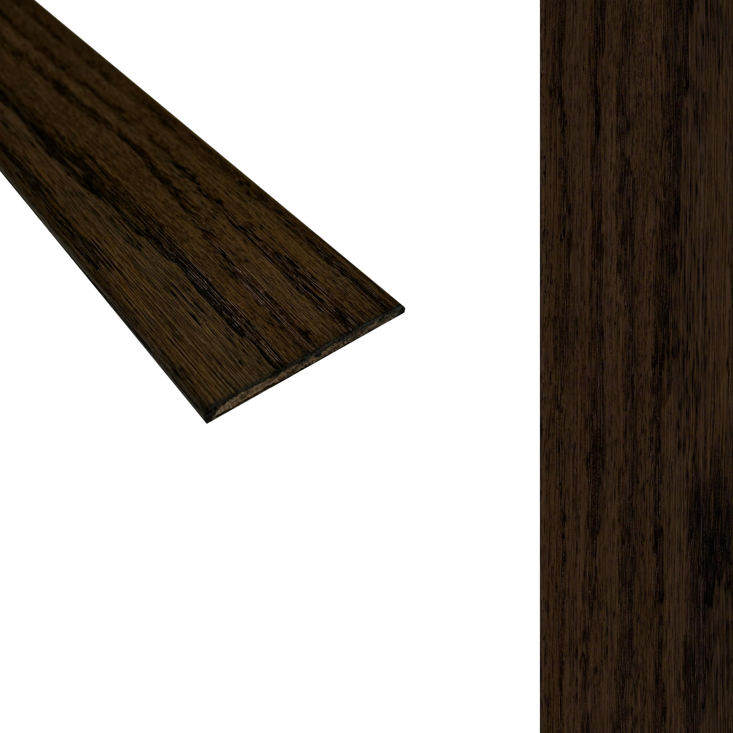 Solid Oak Flat Threshold Transition Door Bar 70mm Wide x 6mm Thick - For Solid, Engineered & Laminate Flooring. 0.9m, 1.1.0m, 1.8m or 2.7m Lengths. (Dark Brown Oak, 1.10m)