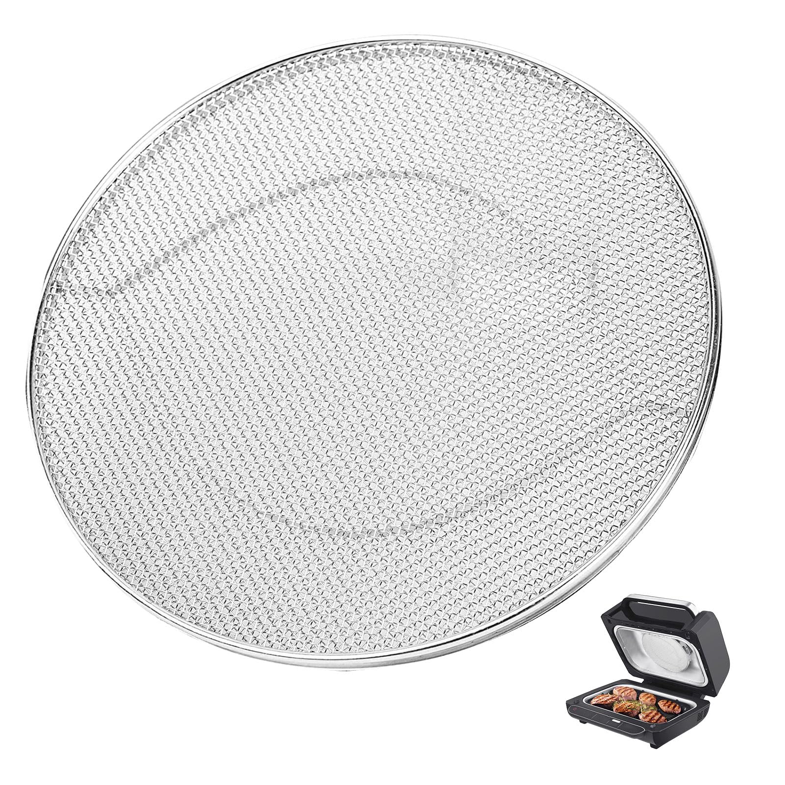 Splash Guard, 1pc Stainless Steel Splatter Guard for Ninja, Splatter Guards for Frying, Fine Mesh Splash Screen, Reusable with Ninja Fodi AG300, IG651, IG601 Air Fryer