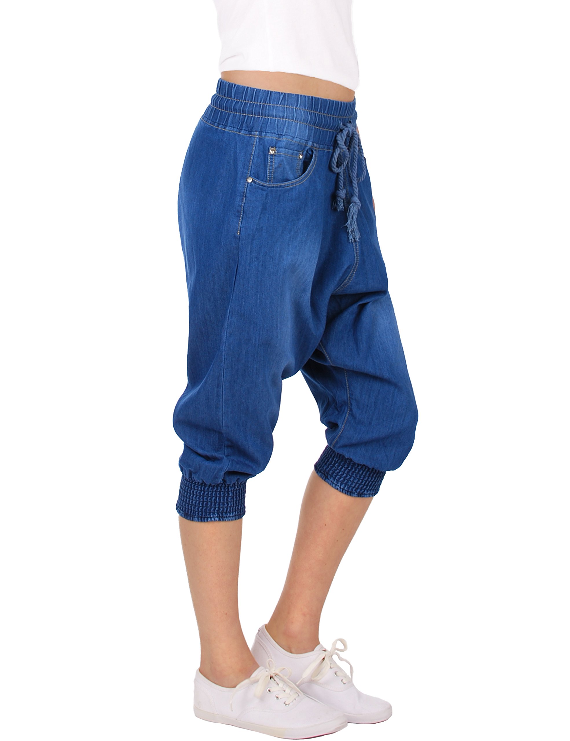 Fraternel Sarouel Pantalon Harem Femme Ample Court