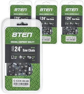 8TEN Ripping Chainsaw Chain 24" Bar .058 Gauge 3/8 Pitch 84DL 4 Pack