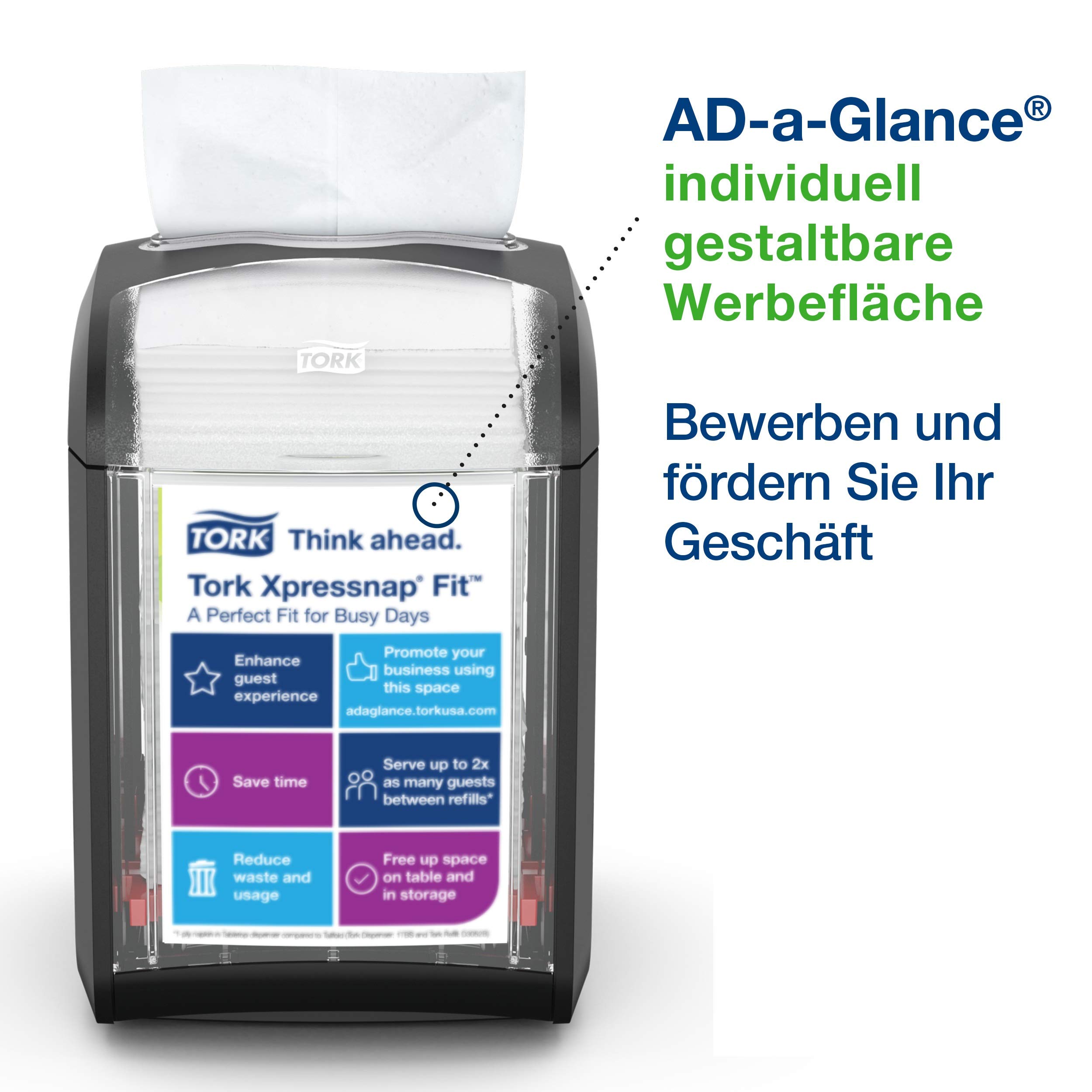 Tork Xpressnap Fit Serviettenspender Starter Pack - 962900 - N14 + Serviettennachfüllungen (2 x 120 Blatt)