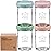 KeaBabies 4pk 8oz Glass Baby Food Containers with Lids - Leak-Proof, Microwavable Small Glass Jars, Baby Purees & Toddler Snack Storage Containers, BPA-Free, Dishwasher & Freezer Safe (Musk Dusk)
