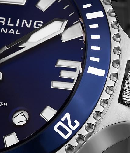 Miniatura 6 de Stuhrling Original Reloj de buceo analógico para hombre reloj deportivo resistente al agua 3281ft relojes para hombre pulsera de eslabones de acero