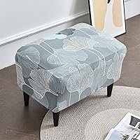Vista 2 de Eco-Ancheng Funda elástica para silla, funda otomana rectangular de almacenamiento, funda otomana para reposapiés, fundas otomanas para taburete