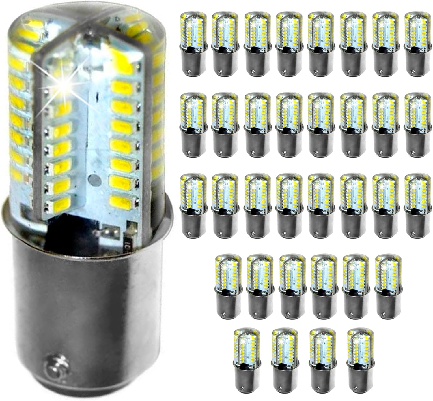HQRP 35-Pack 120V LED Light Bulb Cool White Compatible with Clarke 40920A CK-40920A 911113 Replacement fits Super 7 7R Su7R B2 Edge Hand Sanders