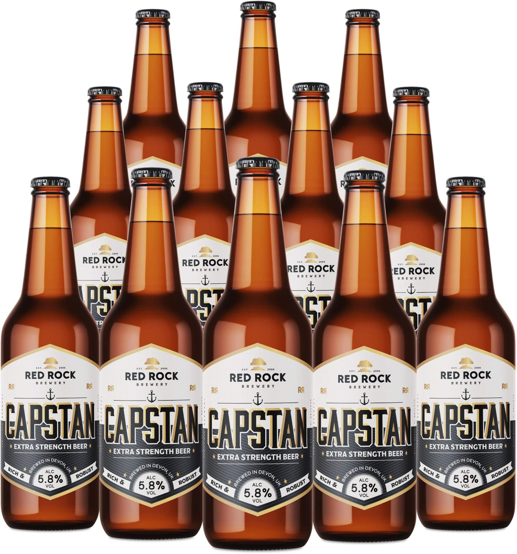 Traditional British Ale - Case of 12x 500ml Bottles of English Beer (Capstan 5.8%)