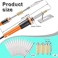 Vista 2 de Honoson - Herramienta de corte con cuchillo caliente eléctrico de 19 piezas, cortador de plantillas con cuchillo caliente multiusos con soporte