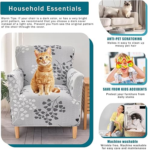 Miniatura 3 de NILUOH Funda elástica para sillón de banquete, 1 pieza, sin tirantes, para sala de estar, protector de muebles para niños, mascotas, colección