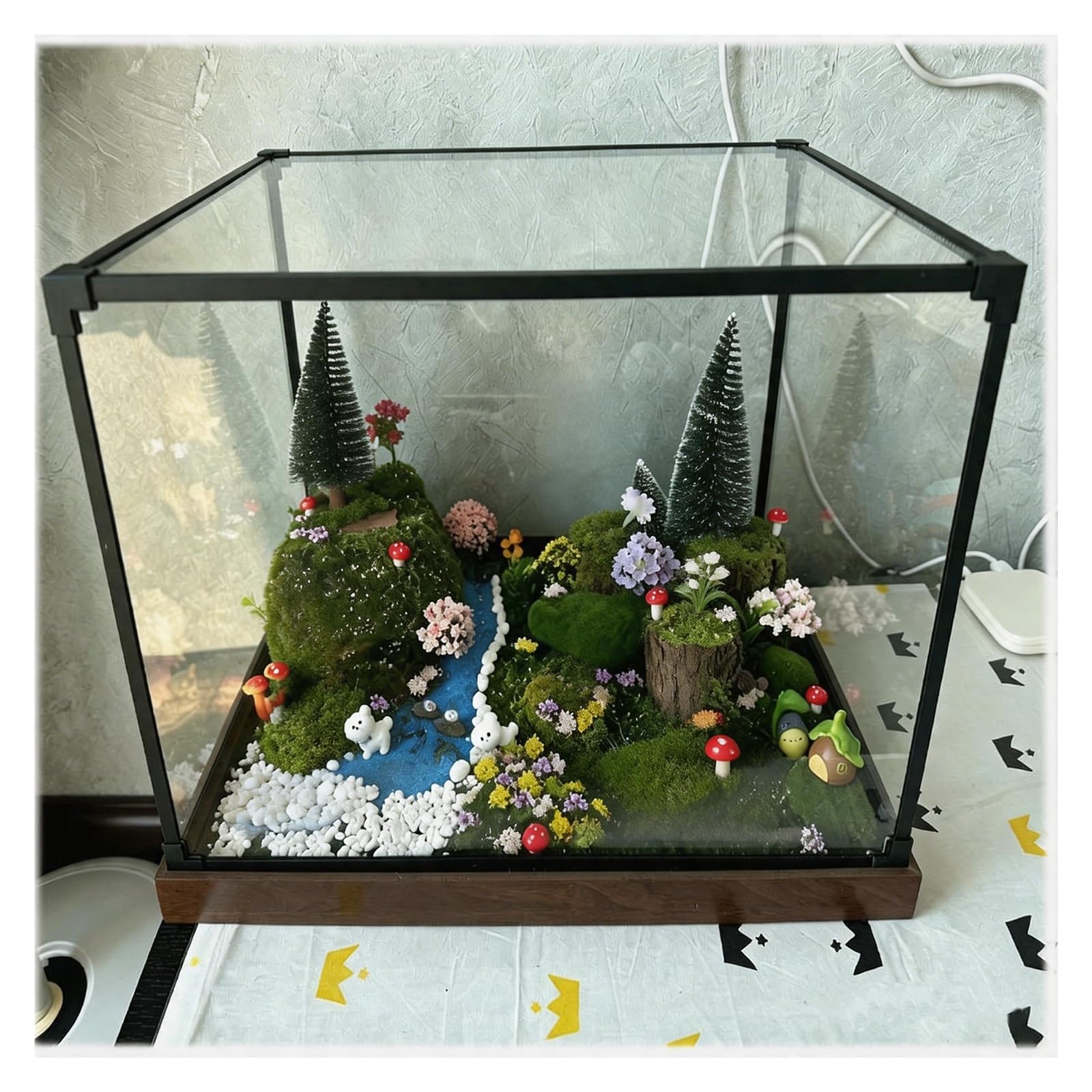 Clear Acrylic Display Case for Collectibles, Gallery/ Exhibition/ School Clear Storage Bin Presentation Box, Lightweight Acrylic Organizer Display Case(50x50x50cm/20x20x20in)