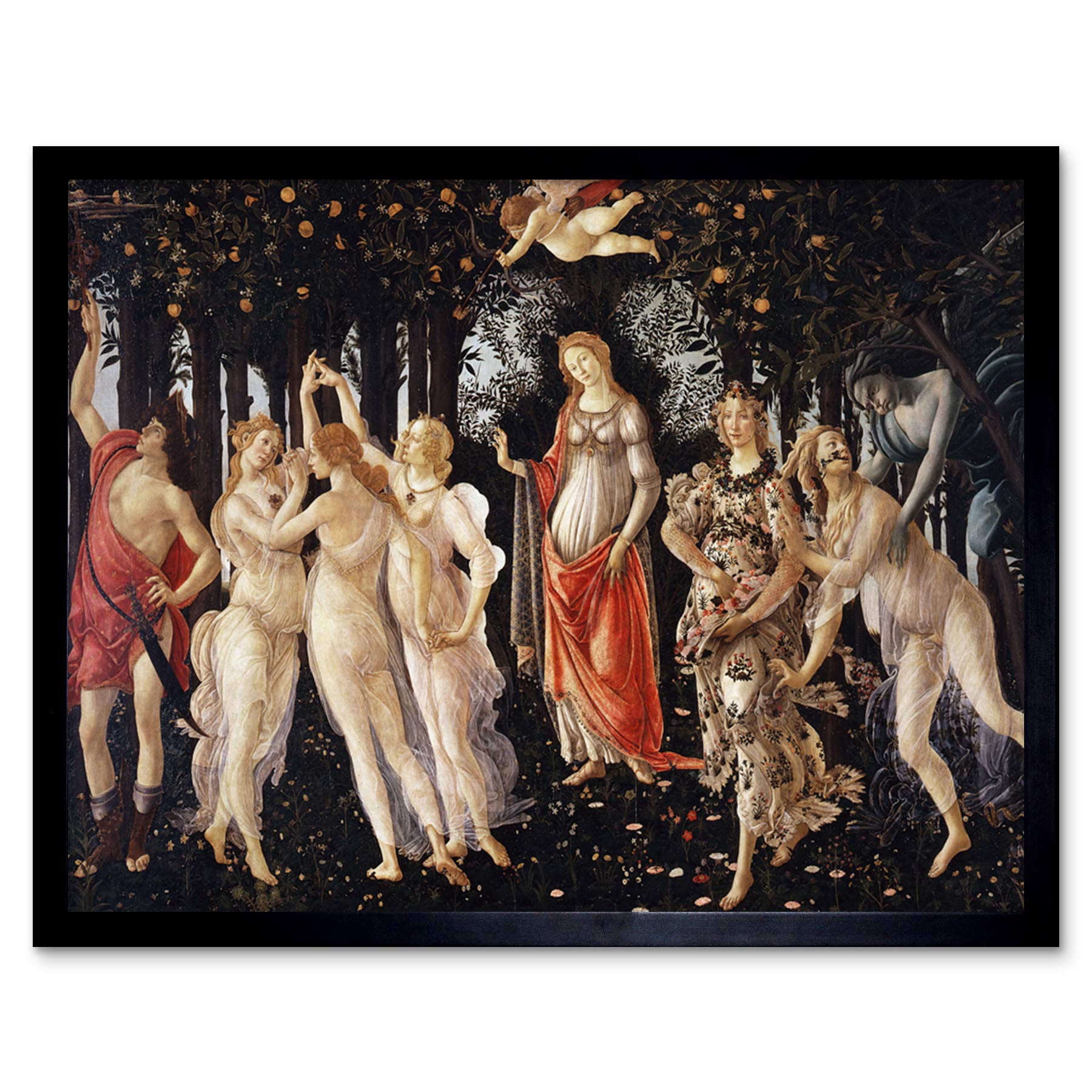Sandro Botticelli La Primavera Art Print Framed Poster Wall Decor 12x16 inch