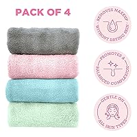 Vista 2 de Danielle Enterprises - Paños para eliminar el maquillaje Erase Your Face, color pastel, 4