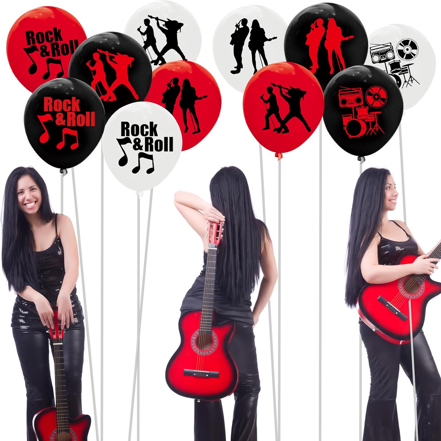 CupaPlay 64PCS Rock And Roll Latex Balloons Party Decorations-Music Theme Party Supplies Musician Rock Birthday Baby Shower Wedding Party Favors - Image 5