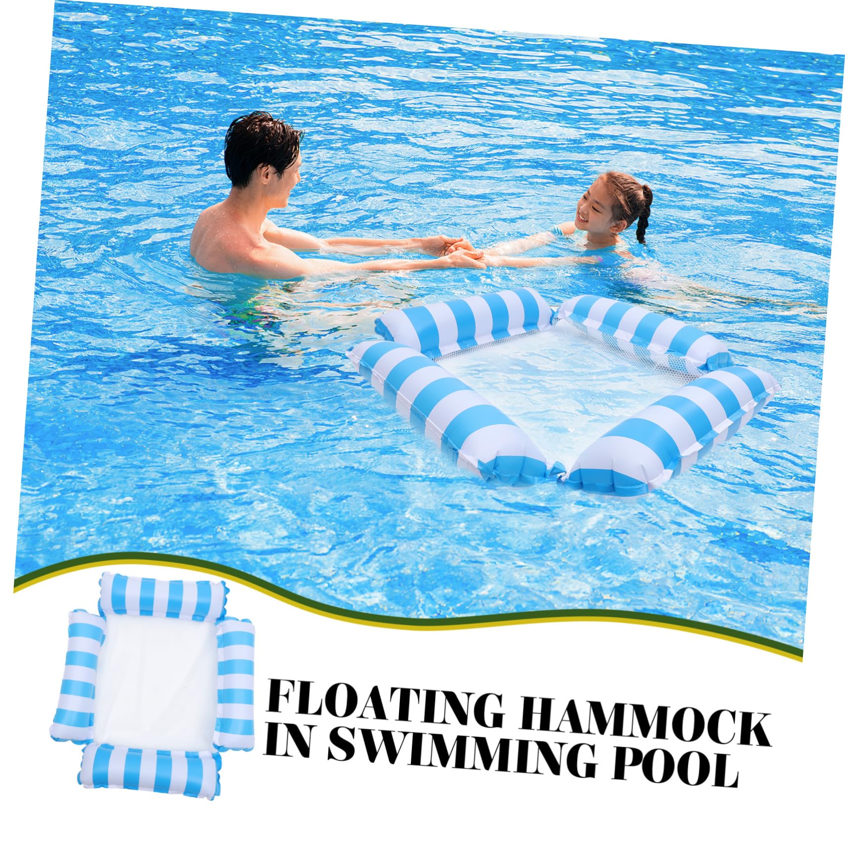 ibasenice Lettino Gonfiabile per Piscina in Pvc e Nailon Design a Tubo, Pieghevole e Traspirante, Materassino a Rete per Relax Estivo al Mare in Piscina