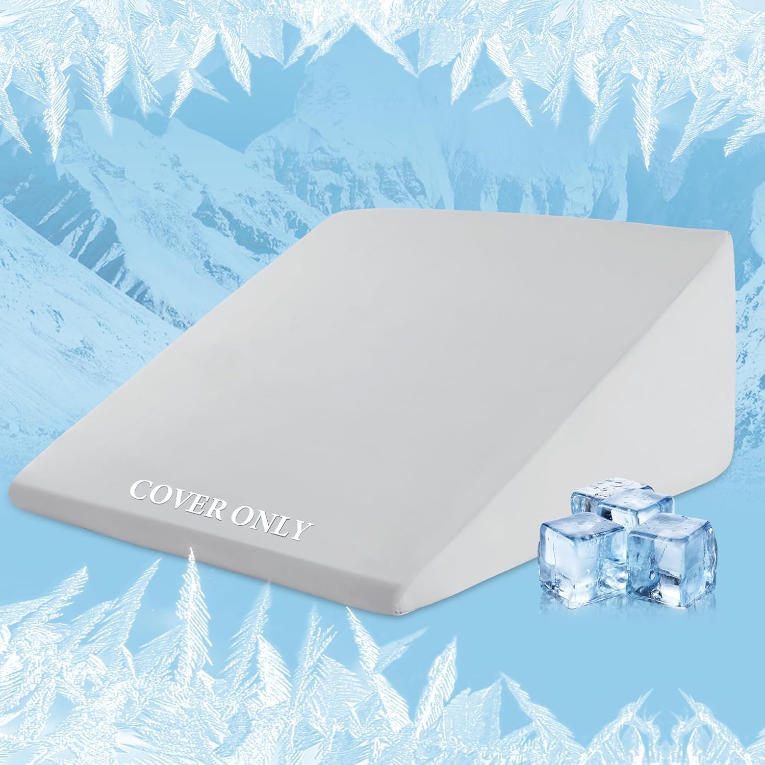 HOMBYS Cooling Bed Wedge Pillow Cover 1 Pack Qmax 0.4 Cool